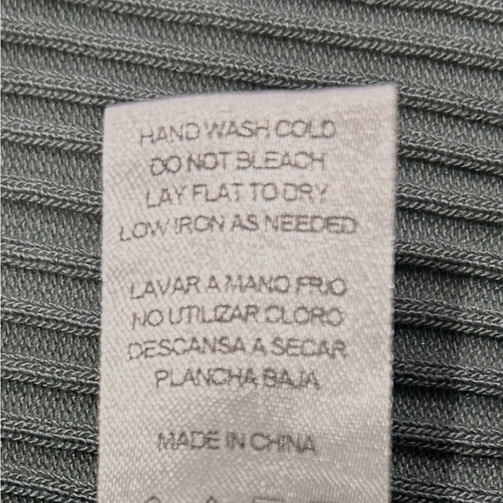 Open Front Ribbed Cardigan in Foam Green - Picture 7 of 7